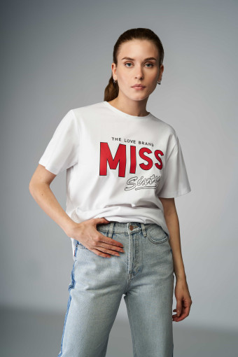 Футболка з текстовим принтом Miss Sixty