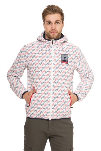 Вітровка біла з дрібним принтом North Sails X Prada
