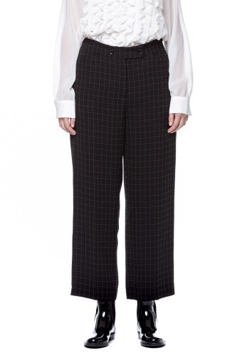 Чорні картаті штани Riani
