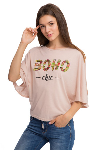 Футболка світло-рожева Staff Jeans & Co