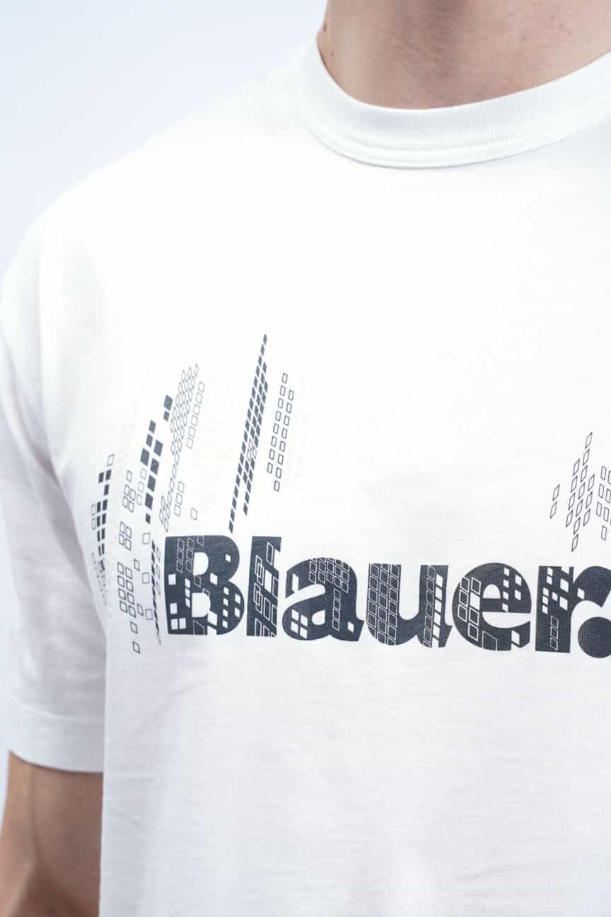 Чоловіча біла футболка Blauer.USA