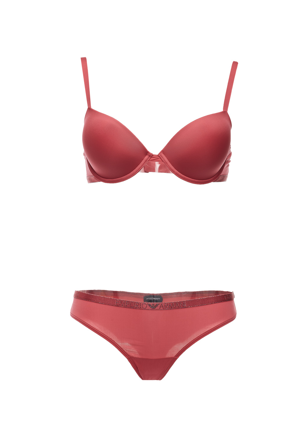 Кораловий бюстгальтер Emporio Armani