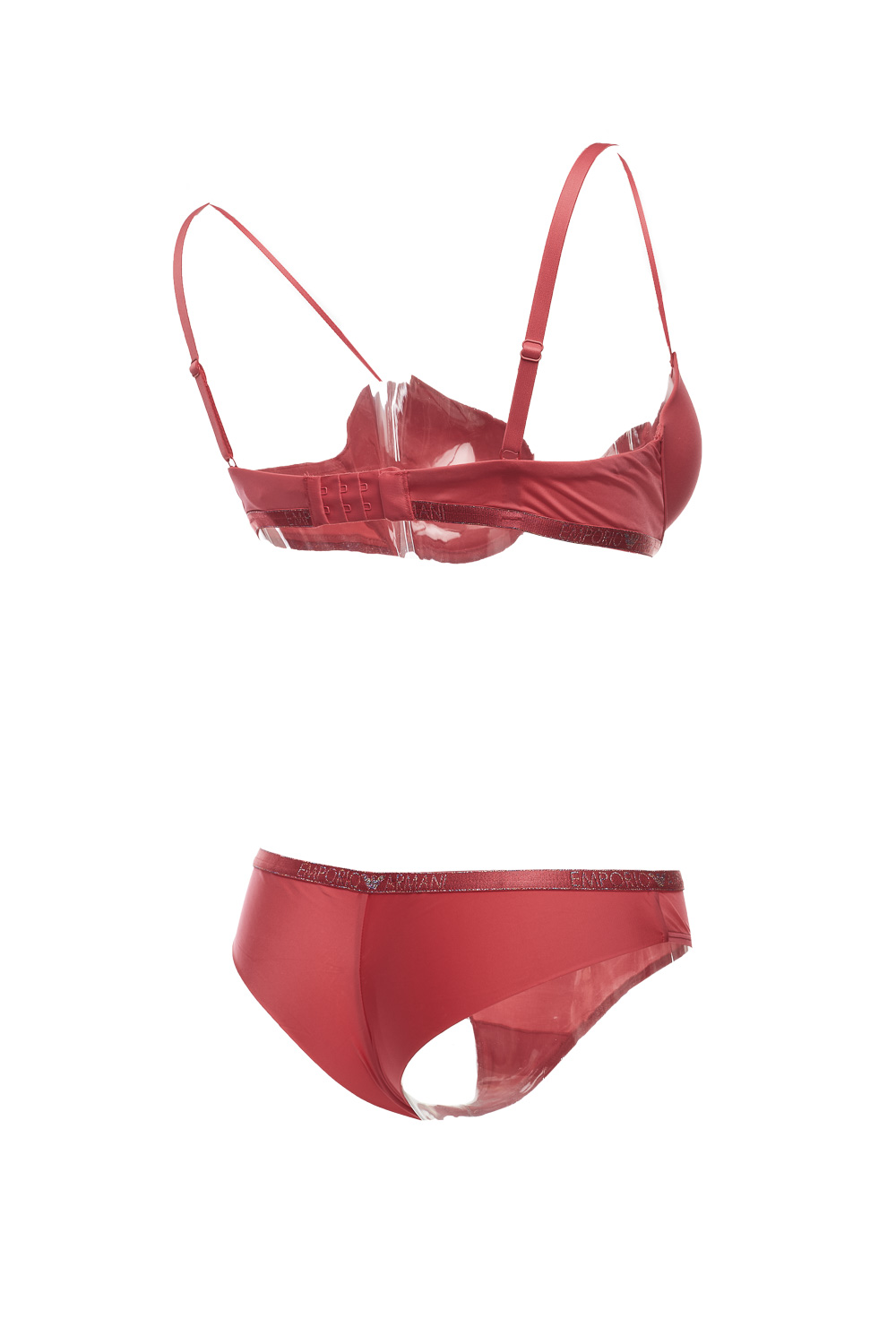 Кораловий бюстгальтер Emporio Armani