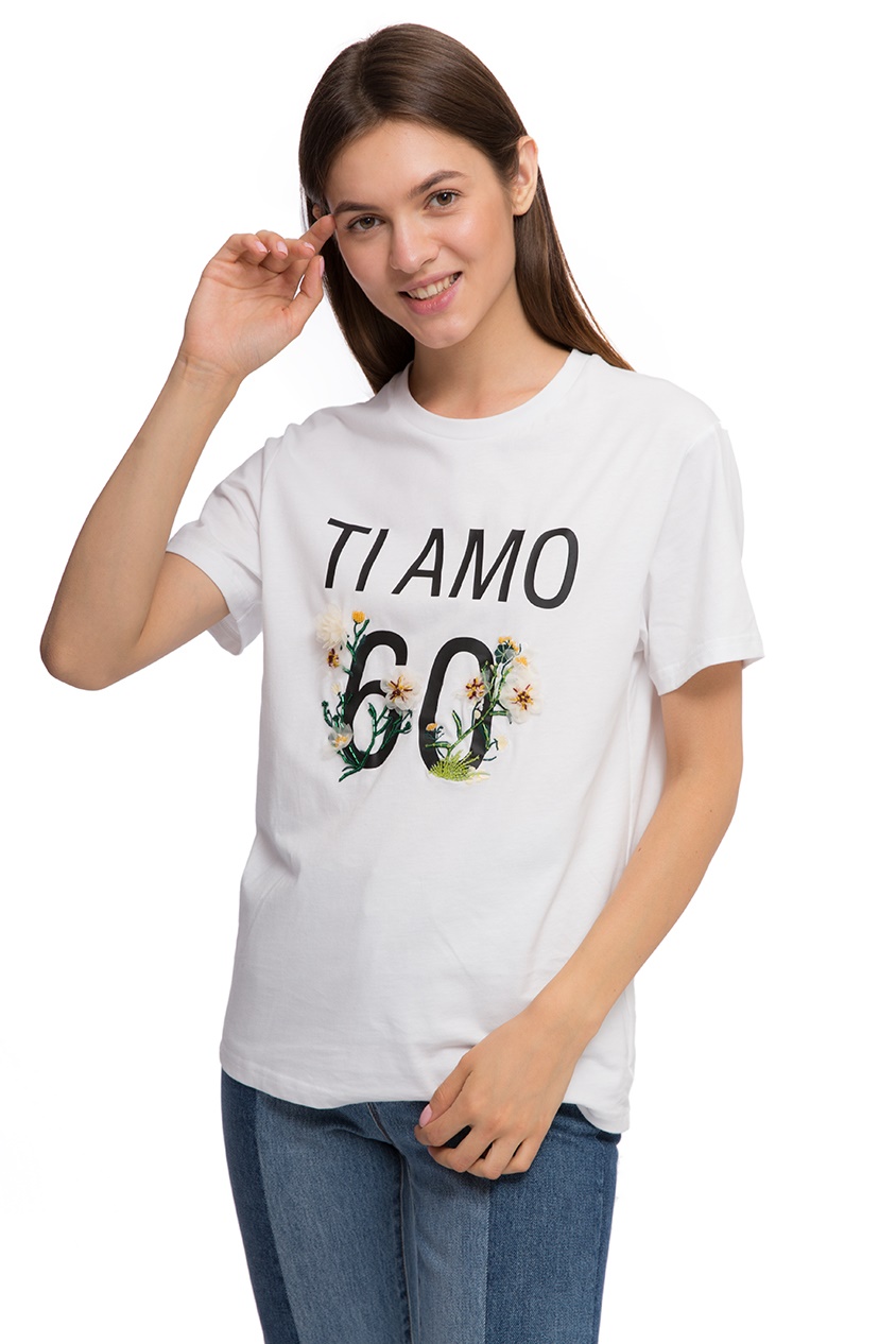 Футболка з написом Ti amo 60 від Miss Sixty