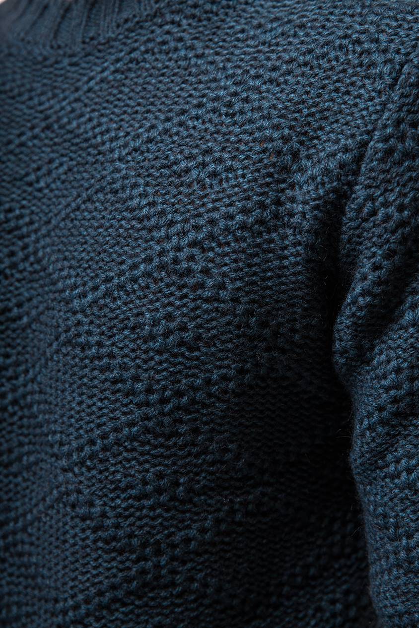 Пуловер чоловічий темно-зелений Wool & Co