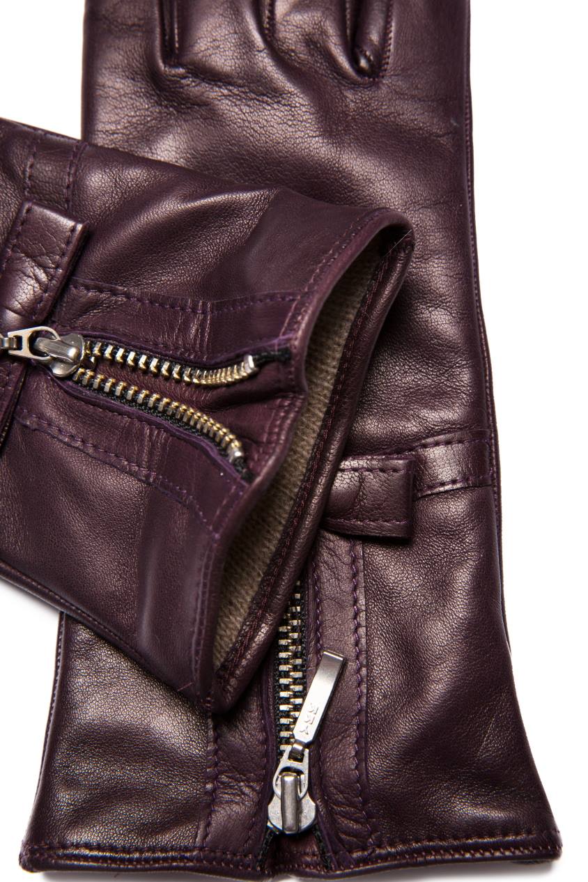 Рукавички з блискавкою та  бантом Sermoneta Gloves