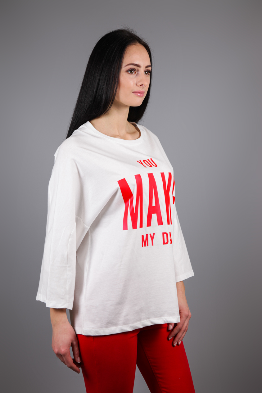 Футболка oversize біла Kocca